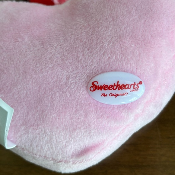 Sweethearts Candy Pink Stuffed Heart Backpack Clip New - Picture 5 of 5